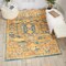 Homeroots 4 x 6 ft. Gold & Blue Antique Area Rug 385342 - alternate 3